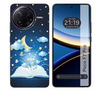 Tumundosmartphone Custodia in silicone per Xiaomi Poco F7 Pro 5G Design Libro Racconti Disegni