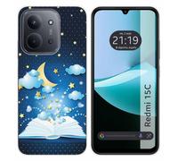 Tumundosmartphone Custodia in silicone per Xiaomi Redmi 15C 4G / 5G design libro racconti disegni