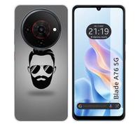 Tumundosmartphone Custodia in silicone per Zte Blade A76 5G motivo Barba Disegni