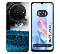 Tumundosmartphone Custodia in silicone per Zte Blade A76 5G motivo occhi disegni
