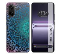 Tumundosmartphone Custodia in silicone trasparente per OnePlus Nord CE5 5G design Mandala Disegni