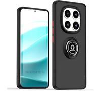 Tumundosmartphone Custodia opaca con bordo nero e anello girevole 360 per Xiaomi Redmi Note 14 Pro+ Plus 5G
