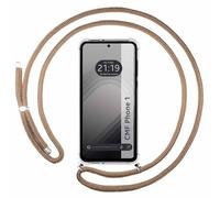 Tumundosmartphone Custodia sospesa trasparente per Nothing CMF Phone 1 con Cordon Camel