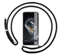 Tumundosmartphone Custodia sospesa trasparente per Oneplus 12 5G con cordone nero