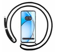 Tumundosmartphone Custodia sospesa trasparente per OPPO A60 4G con cordone nero
