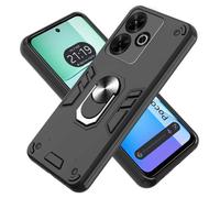 Tumundosmartphone Custodia Tough Armor con Anello Girevole Nero per Xiaomi Poco M6 4G