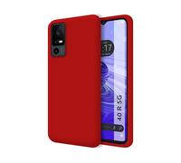 Tumundosmartphone Cover Silicone Liquido Ultra Morbida per Tcl 40 R 5G Colore Rossa