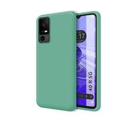 Tumundosmartphone Cover Silicone Liquido Ultra Morbida per Tcl 40 Se Colore Verde