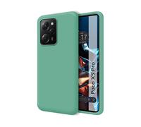Tumundosmartphone Cover Silicone Liquido Ultra Morbida per Xiaomi Poco X5 Pro 5G Colore Verde
