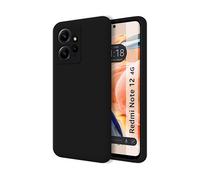 Tumundosmartphone Cover Silicone Liquido Ultra Morbida per Xiaomi Redmi Note 12 4G Colore Nera