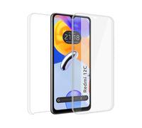 Tumundosmartphone Custodia doppia trasparente Pc + TPU Full Body 360 per Xiaomi Redmi 12C