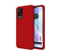 Tumundosmartphone Cover Silicone Liquido Ultra Morbida per Tcl 408 Colore Rossa
