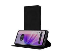 Tumundosmartphone Custodia a libro in ecopelle con porta carte di credito per Oneplus Nord N20 SE, colore nero