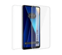 Tumundosmartphone Custodia doppia trasparente Pc + TPU Full Body 360 per Xiaomi Poco C65