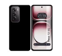 Custodia in silicone gel TPU nera per OPPO Reno 12 5G