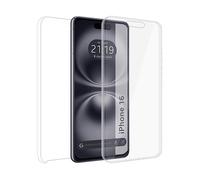 Custodia doppia trasparente Pc + TPU Full Body 360 per iPhone 16 (6.1)