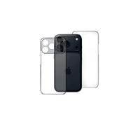 Custodia doppia trasparente Pc + TPU Full Body 360 per iPhone 17 Pro (6.3)