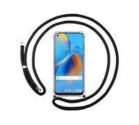 Custodia a sospensione trasparente per OPPO A76 / A96 con cordino nero