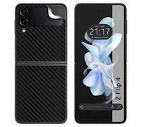 Tumundosmartphone Sticker Vinile Autoadesiva Trama Carbonio per Samsung Galaxy Z Flip 4 5G