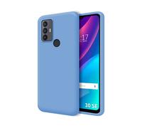 Tumundosmartphone Cover Silicone Liquido Ultra Morbida per Tcl 30 Se / 30E/306 Colore - Azzurro