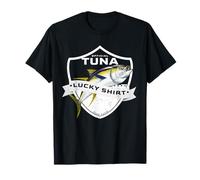 Tuna Lucky Shirt Accessori divertenti per la pesca del tonno pinna gialla Maglietta