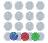 TuNan 20 stampi circolari per gioielli, in silicone, per portachiavi, resina, con foro per appenderlo, strumenti fai da te, 41 mm