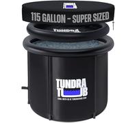 TUNDRA TRIBE - Bagno di ghiaccio definitivo per atleti e appassionati di benessere | XL Cold Plunge include copertura,borsa,IcePack,pompa,Temp & Tribe Beanie | Aumenta recupero,energia e resilienza