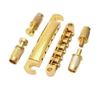 Tune-O-Matic Ponte E Cordiera Cromo Argento Nero Oro Set Per Accessorio Di Ricambio Per Chitarra Elettrica SG/LP(Gold)