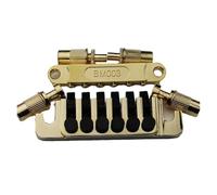 Tune-O-Matic - Set ponte e cordiera di arresto BM003 con sellino a rullo con cordiera TP6 per chitarre elettriche Gibson Les Paul/SG (Glod)