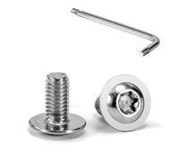 Tunejoy 20 Pezzi Viti a Testa Bombata Torx con Flangia M5 x 10 mm Vite a Testa Esagonale Bulloni in Acciaio Inox A2 V2A Viti a Brugola con Chiavi a T25 Filettatura Completa