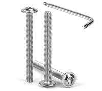 Tunejoy 30 Pezzi Viti a Testa Bombata Torx con Flangia M4 x 40 mm Vite a Testa Esagonale Bulloni in Acciaio Inox A2 V2A Viti a Brugola con Chiavi a T20 Filettatura Completa