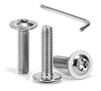 Tunejoy 30 Pezzi Viti a Testa Bombata Torx con Flangia M5 x 20 mm Vite a Testa Esagonale Bulloni in Acciaio Inox A2 V2A Viti a Brugola con Chiavi a T25 Filettatura Completa