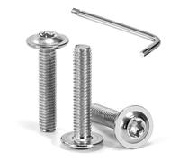 Tunejoy 30 Pezzi Viti a Testa Bombata Torx con Flangia M5 x 25 mm Vite a Testa Esagonale Bulloni in Acciaio Inox A2 V2A Viti a Brugola con Chiavi a T25 Filettatura Completa