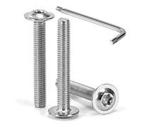 Tunejoy 30 Pezzi Viti a Testa Bombata Torx con Flangia M5 x 35 mm Vite a Testa Esagonale Bulloni in Acciaio Inox A2 V2A Viti a Brugola con Chiavi a T25 Filettatura Completa