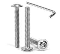 Tunejoy 30 Pezzi Viti a Testa Bombata Torx con Flangia M5 x 40 mm Vite a Testa Esagonale Bulloni in Acciaio Inox A2 V2A Viti a Brugola con Chiavi a T25 Filettatura Completa