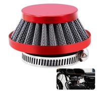 Tunejoy Filtro Aria Moto 42mm Filtro Aspirazione Aria Moto a Doppio Strato Acciaio Filtro a Cono per 43cc 47cc 49cc Scooter ATV Mini Ruote Pocket Bike Rosso