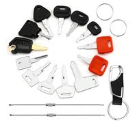 Tunejoy Kit Chiavi di Accensione Universale Chiave per Macchine da Costruzione Trattori Piastre di Vibrazione Ruota Caricatore Escavatore 13 Pezzi