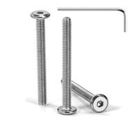 Tunejoy Viti a Testa Piatta M4 x 40 mm Vite a Testa Esagonale Bulloni in Acciaio Inox A2 V2A Bulloni per Mobili con Chiavi a Esagono Filettatura Completa 30 Pezzi