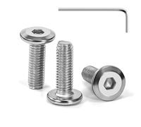 Tunejoy Viti a Testa Piatta M5 x 16 mm Vite a Testa Esagonale Bulloni in Acciaio Inox A2 V2A Bulloni per Mobili con Chiavi a Esagono Filettatura Completa 30 Pezzi