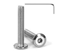 Tunejoy Viti a Testa Piatta M5 x 30 mm Vite a Testa Esagonale Bulloni in Acciaio Inox A2 V2A Bulloni per Mobili con Chiavi a Esagono Filettatura Completa 20 Pezzi