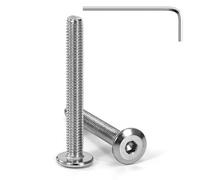 Tunejoy Viti a Testa Piatta M5 x 40 mm Vite a Testa Esagonale Bulloni in Acciaio Inox A2 V2A Bulloni per Mobili con Chiavi a Esagono Filettatura Completa 20 Pezzi