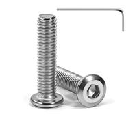 Tunejoy Viti a Testa Piatta M8 x 35 mm Vite a Testa Esagonale Bulloni in Acciaio Inox A2 V2A Bulloni per Mobili con Chiavi a Esagono Filettatura Completa 20 Pezzi