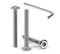 Tunejoy Viti a Testa Piatta Torx M4 x 35 mm Vite a Testa Esagonale Bulloni in Acciaio Inox A2 V2A Bulloni per Mobili con Chiavi a T20 Filettatura Completa 30 Pezzi