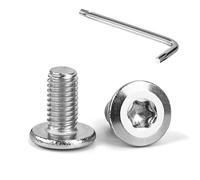 Tunejoy Viti a Testa Piatta Torx M5 x 10 mm Vite a Testa Esagonale Bulloni in Acciaio Inox A2 V2A Bulloni per Mobili con Chiavi a T25 Filettatura Completa 20 Pezzi