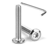 Tunejoy Viti a Testa Piatta Torx M5 x 30 mm Vite a Testa Esagonale Bulloni in Acciaio Inox A2 V2A Bulloni per Mobili con Chiavi a T25 Filettatura Completa 20 Pezzi