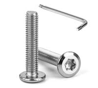 Tunejoy Viti a Testa Piatta Torx M6 x 30 mm Vite a Testa Esagonale Bulloni in Acciaio Inox A2 V2A Bulloni per Mobili con Chiavi a T30 Filettatura Completa 20 Pezzi