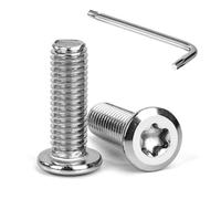 Tunejoy Viti a Testa Piatta Torx M8 x 25 mm Vite a Testa Esagonale Bulloni in Acciaio Inox A2 V2A Bulloni per Mobili con Chiavi a T40 Filettatura Completa 20 Pezzi