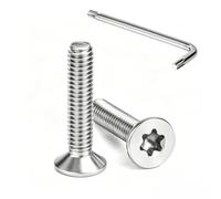 Tunejoy Viti a Testa Svasata M3 x 6 mm Vite Torx Bullone a Macchina in Acciaio Inox A2 V2A Viti a Testa Piatta con Chiavi a T10 Filettatura Completa 30 pezzi