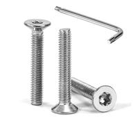 Tunejoy Viti a Testa Svasata M4 x 25 mm Vite Torx Bullone a Macchina in Acciaio Inox A2 V2A Viti a Testa Piatta con Chiavi a T20 Filettatura Completa 30 pezzi