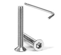 Tunejoy Viti a Testa Svasata M4 x 30 mm Vite Torx Bullone a Macchina in Acciaio Inox A2 V2A Viti a Testa Piatta con Chiavi a T20 Filettatura Completa 20 pezzi